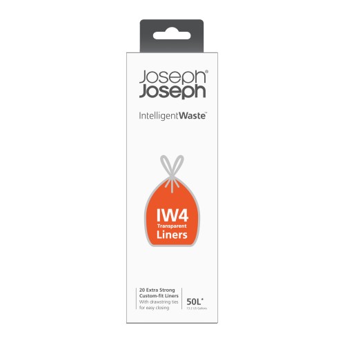 Joseph Joseph IW4 50-Liter-Müllbeutel (20er-Packung) - Transparent