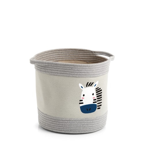 Aufbewahrungskorb "Zebra" Baumwolle/Polyester. Ø: 300 mm. Höhe: 300 mm.
