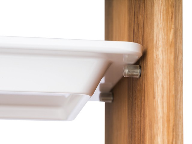 APS Buffetständer -WINDOW-, 37 x 35,5 cm, H: 19 cm, Eichenholz, inklusive 20 Haltestiften, für Einlegeböden