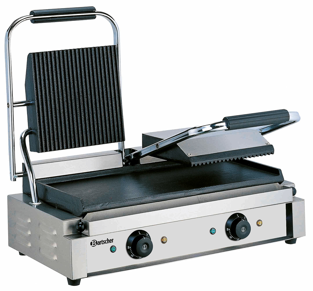 Bartscher Kontaktgrill 3600 2GR | Programmierung:- | Maße: 57 x 39,5 x 21,0 cm. Gewicht: 23,3 kg