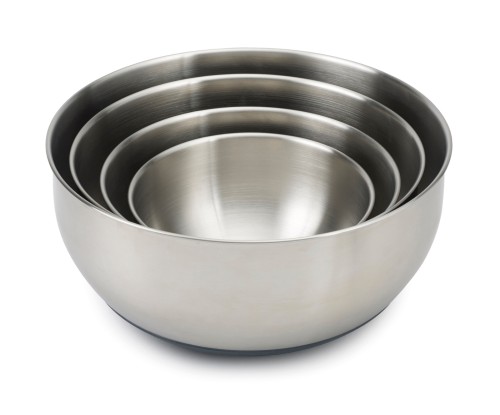 Joseph Joseph Nest Prep&Store Steel - 4-teiliges Edelstahlschüsseln-Set mit Deckeln