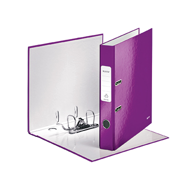 Leitz Ordner 180 WOW 52mm DIN A4 Graupappe Material der Kaschierung außen: Papier, laminiert violett metallic