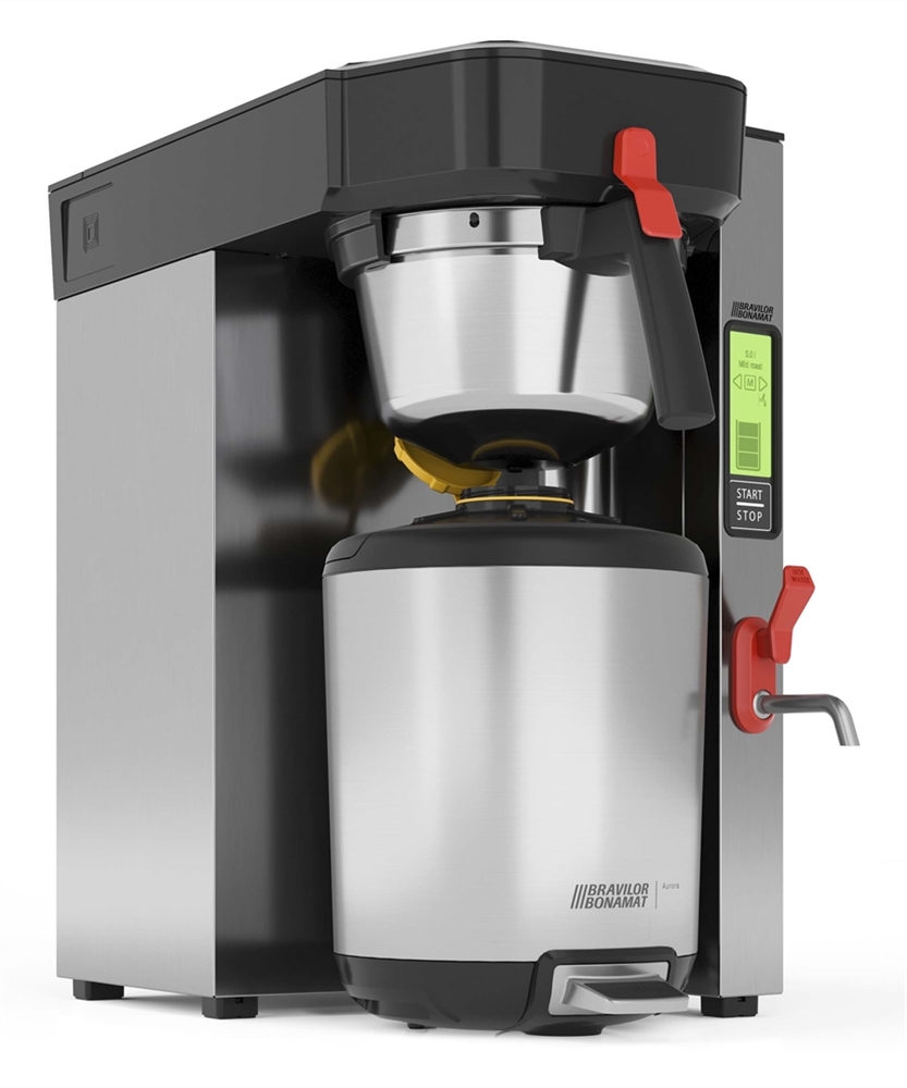 BONAMAT Filterkaffeemaschine Aurora Single Low (Aurora SGL) brüht Filterkaffee direkt in das Basisteil des Thermo-Dispenser