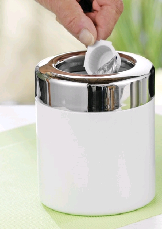 Tischabfalleimer MOON, Durchmesser: 120 mm, Höhe: 150 mm