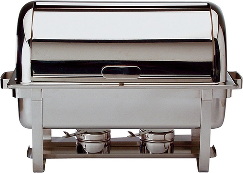 Rolltopdeckel 55 x 34 cm, H: 19,5 cm Edelstahl poliert 90° aufklappbar aus einem Teil tiefgezogen nachrüstbar für alle