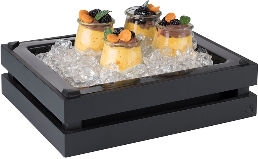 GN 1/2 Einsatz - SUPERBOX- 32,5 x 26,5 cm, H: 8,5 cm Polystyrol, schwarz passend für GN 1/2 Farbe: Schwarz nicht