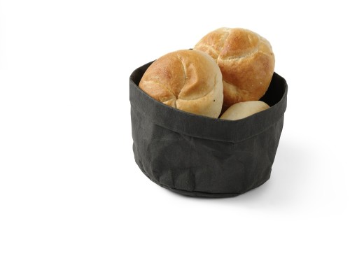 HENDI Brottaschen aus Papier - Farbe: schwarz - 170x170x(H)150 mm