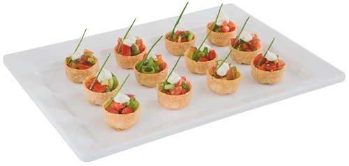 Tablett -PURE- 30 x 21 cm, H: 3 cm Melamin, weiß spülmaschinengeeignet stapelbar nicht mikrowellengeeignet keine direkte Hitze