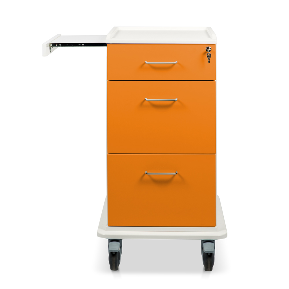 ETHERNASOLID® MULTICART Dokumentenwagen T16 mit Laptopauszug, 2 Doku-Auszügen und Schublade, orange