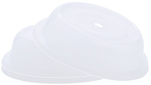 Tellerglocke, transparent-weiß aus Polypropylen, mit Griffloch, temperaturbeständig von -20C bis +120C, spülmaschinenfest,