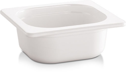 APS GN 1/6 Behälter -ECO LINE- 17,6 x 16,2 cm, H: 6,5 cm Melamin, weiß, 0,8 Liter