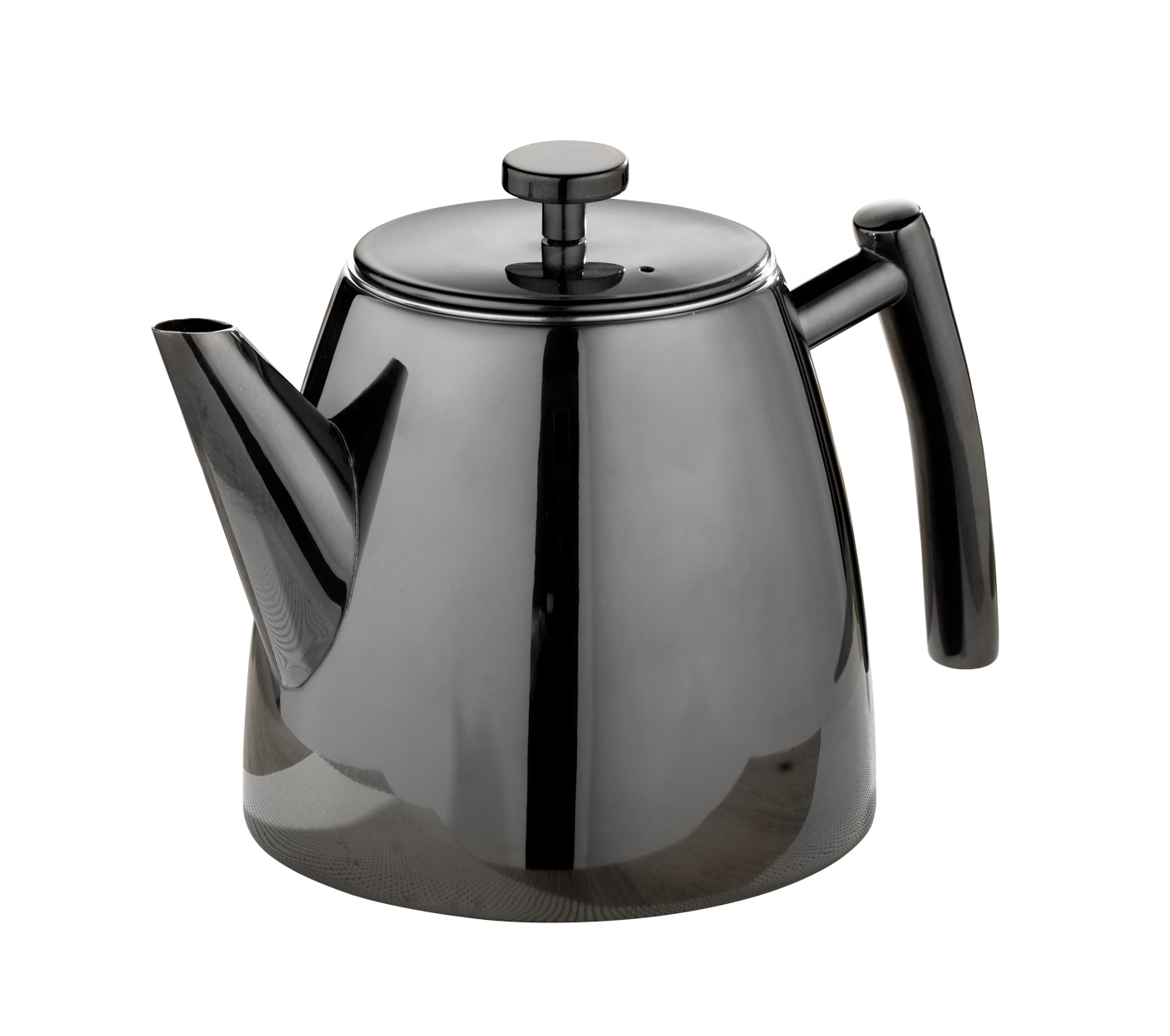 Teekanne BRIGHTON, Inhalt: 1,2 Liter, mit PVD-Beschichtung, Farbe: schwarz. aus Edelstahl 18/10, poliert.