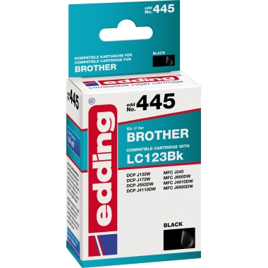 edding Tintenpatrone Brother LC123 EDD-445 schwarz 14ml