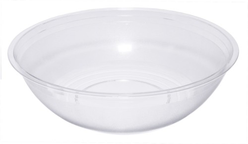 Servierschüssel aus transparentem Polycarbonat, spülmaschinenfest, benutzbar von -40C bis +99C, nicht mikrowellengeeignet, sehr