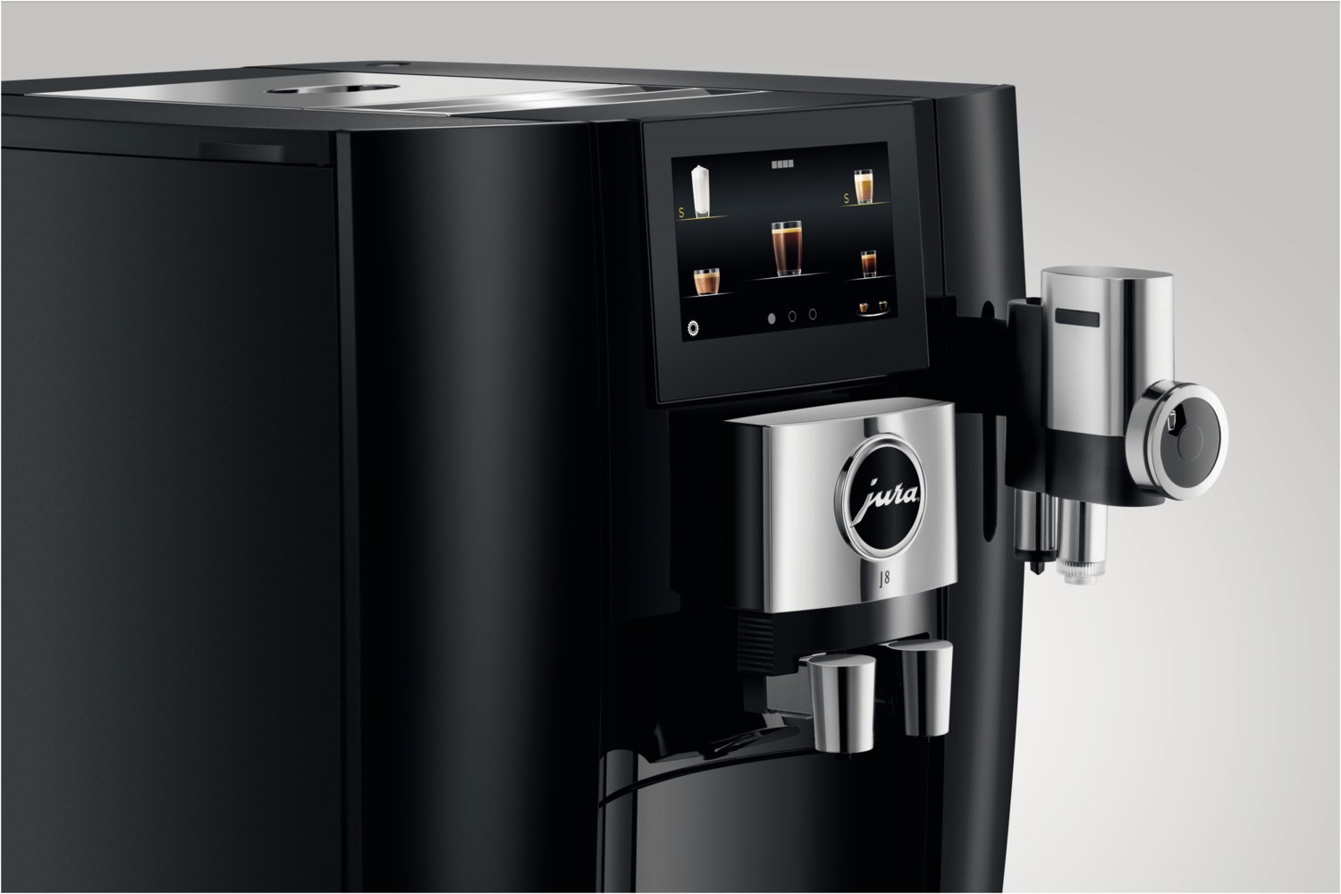 Kaffeevollautomat J8 "State of the Art", in Piano Black, 1,9 Liter Füllmenge Wassertank, Breite 31,8cm, Höhe 34,8cm, Tiefe 44,6cm