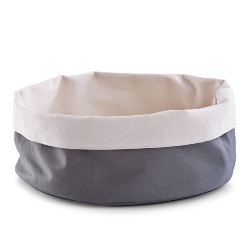 Zeller Brotbeutel, rund, Baumwolle, anthrazit/créme