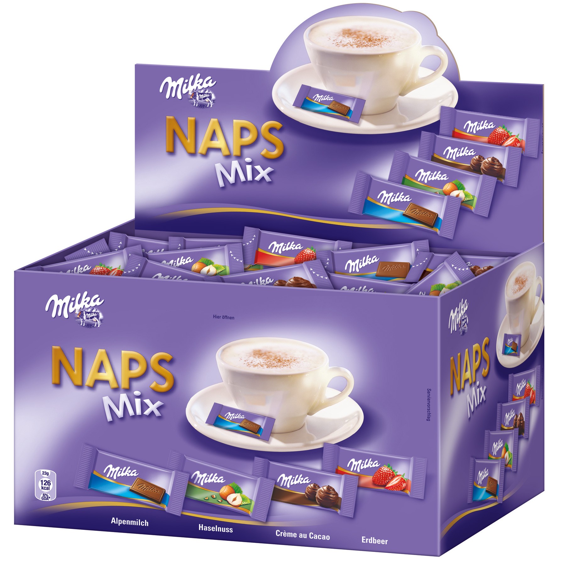 Milka Naps Mix Theken-Display Inhalt: 1.702g.