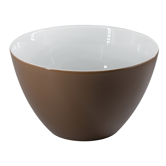 Schüssel 21 cm - Form: Table Selection - Dekor, 79921 nougat - aus Porzellan. Hersteller:, Eschenbach. "Made in Germany".