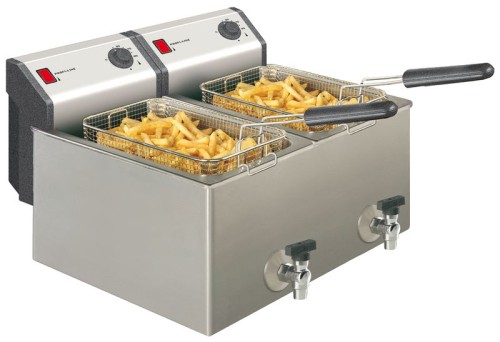 NEUMÄRKER Elektro-Fritteuse 2x 8 Liter 539x483x363 mm