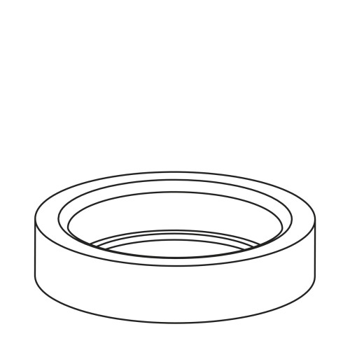 HOTTIE Dichtungsring für Isolierkanne schwarz, Maße: 92 x 92 x 52 mm