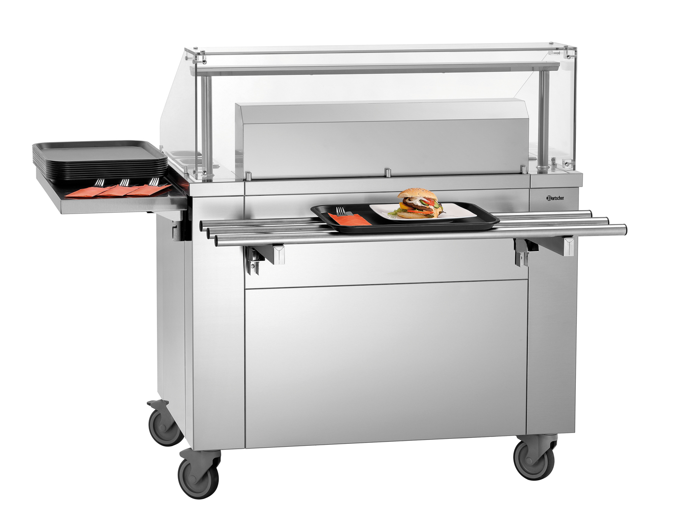 Bartscher Tablettrutsche KST2200 Plus |Inklusive: Befestigungsmaterial | Maße: 110 x34,5 x 13,0 cm. Gewicht: 4,1 kg