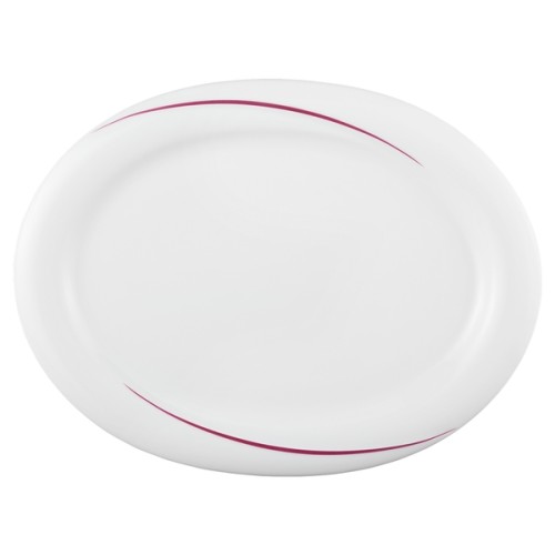 Seltmann Platte oval 35 cm, Form: Laguna, Dekor: 34622 bordeaux Flanken