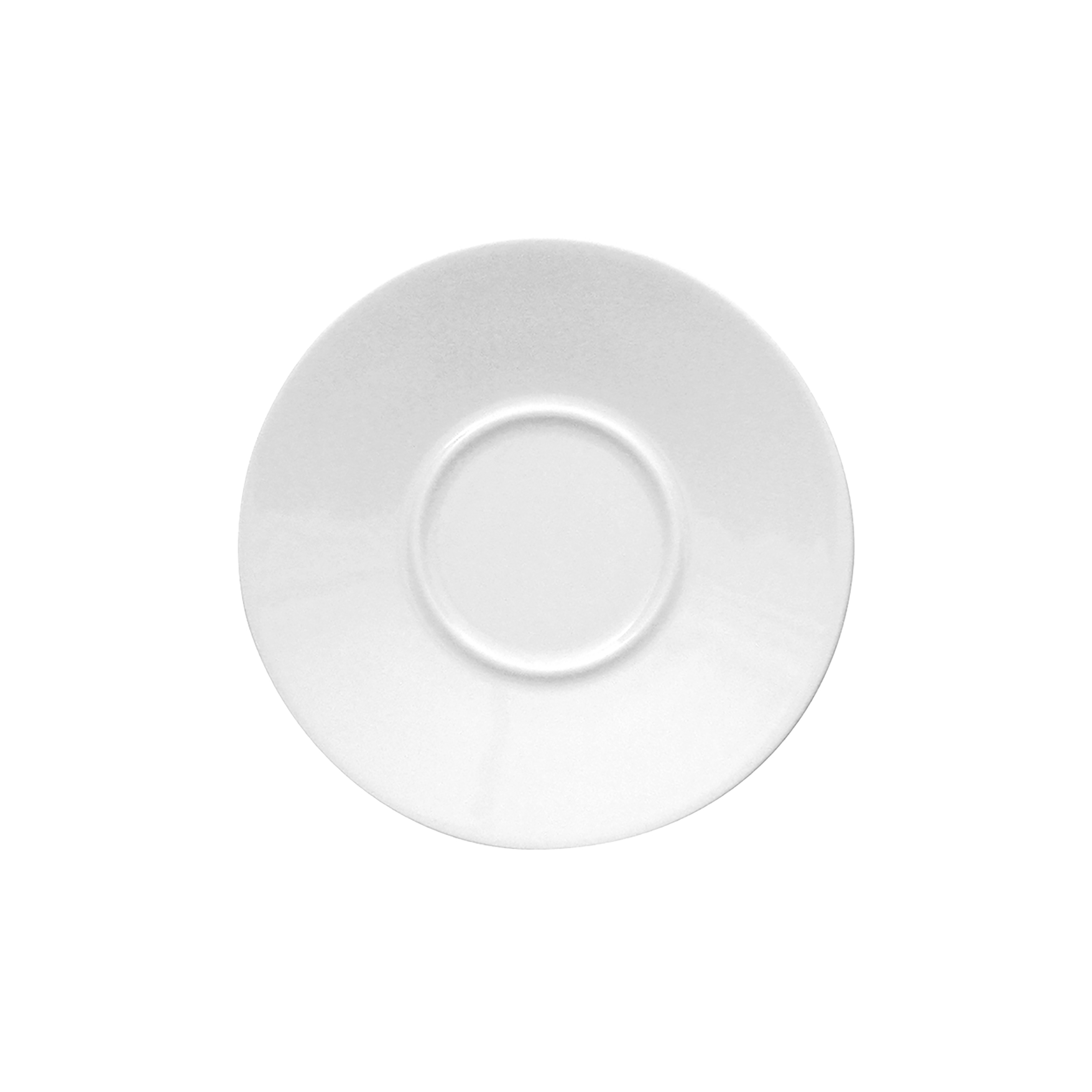 Kaffee-/Suppen-Untertasse - Durchmesser 16 cm -, Form PRIMAVERA - uni weiß -, Eschenbach Porzellan