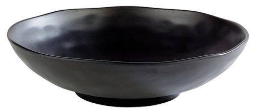 Schale -ZEN- Ø 31 cm, H: 8,5 cm Melamin, schwarz, Steinoptik 2,5 Liter spülmaschinengeeignet stapelbar nicht