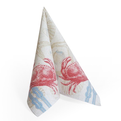 PAPSTAR 50 Servietten "ROYAL Collection" 1/4-Falz 40 cm x 40 cm "Krabbe"