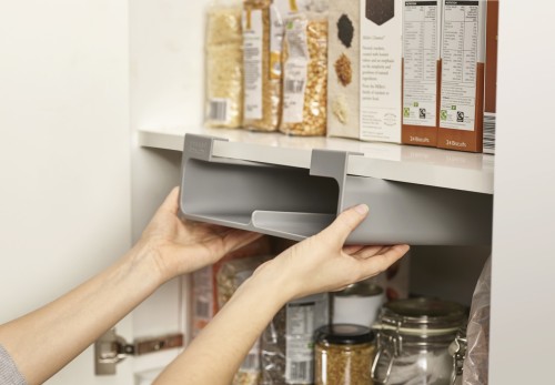 Joseph Joseph CupboardStore Frischhalte- und Aluminiumfolien und Beutel-Organisator – Grau