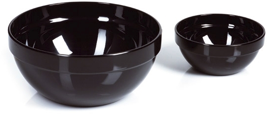 Melamin Schale Sarnia in schwarz, Kapazität: 0,5 Liter Maß: Ø 14 cm, Höhe 6,5 cm