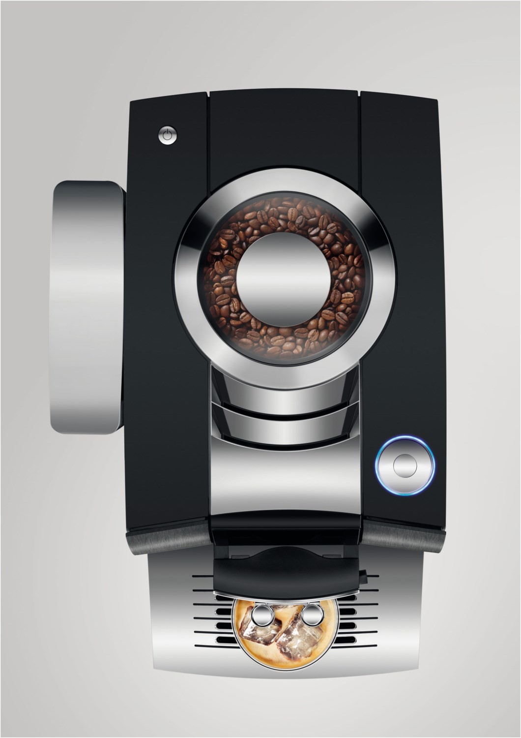 Kaffeevollautomat Z10 in Aluminium Black, 2,4 Liter Füllmenge Wassertank, Breite 32cm, Höhe 38cm, Tiefe 45cm