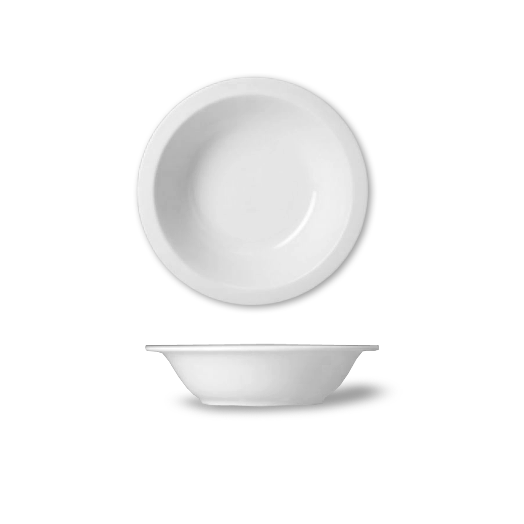 caterado Schüssel mit Fahne ADRINA, Farbe: weiß, Durchmesser: 16,5 cm, Höhe: 4,8 cm, Material: Porzellan, Hotelgeschirr-Serie