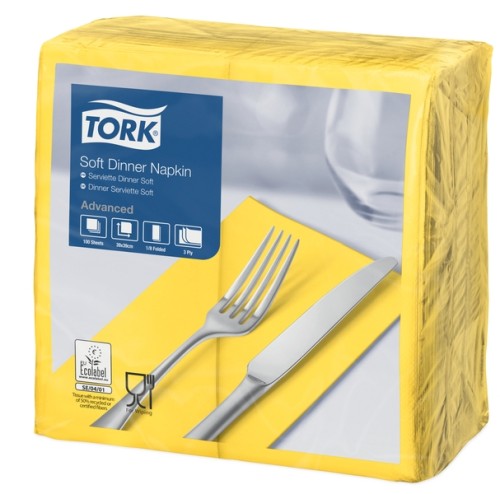 Tork Soft Dinnerserviette Gelb Advanced Gelb