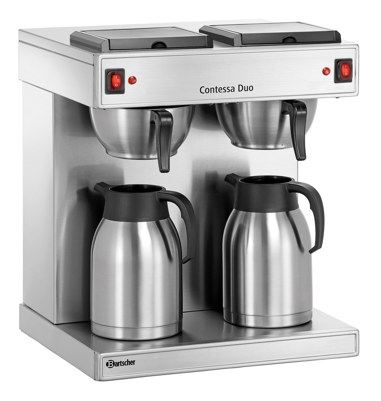 Bartscher Kaffeemaschine Contessa Duo |Steuerung: Kippschalter | Maße: 43 x 40 x 52,0 cm.Gewicht: 14,3 kg