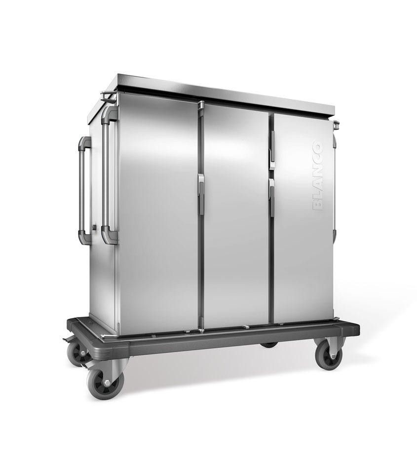 BLANCO Tablett-Transportwagen z. passiven Kühlung, m. 3 Eutektischen Platten (nicht im Lieferumfang enthalten), doppelwandig, isoliert,