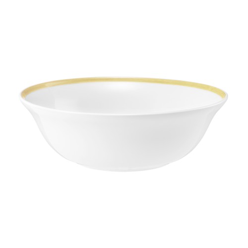 Seltmann Schüssel rund 24 cm, rund, Form: Community, Dekor: 57392 Pinselband ocker, hohe Kantenschlagfestigkeit, Made in Germany