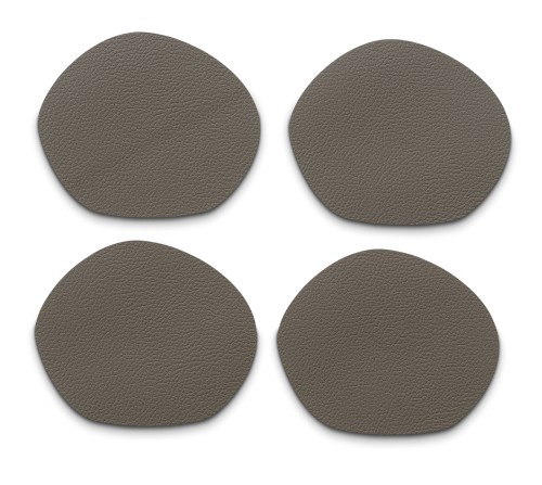 Untersetzer Stone PU-Leder dunkelgrau 4Stk 12,0x10,0x0,2 cm von Kela