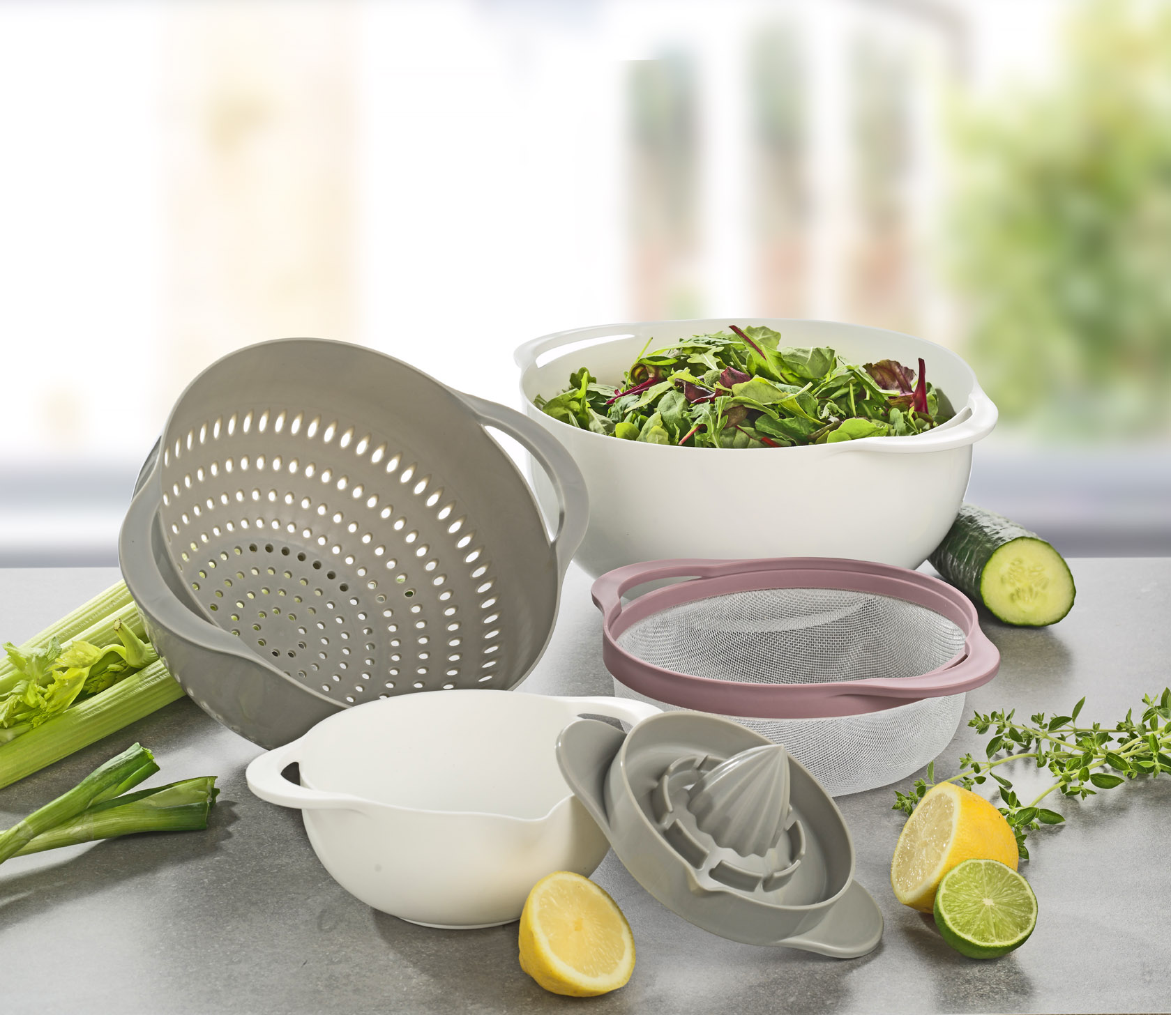 Zeller multifunktions-Küchen-Set, 5-teilig, 32 cm Durchmesser und 12,6 cm Höhe, aus Kunststoff