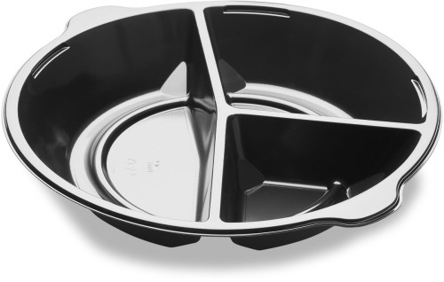 Duni DF Pearl L3 250 x 42 mm Schwarz 3-Teilung, 300 Stk/Krt (1 x 300 Stk)