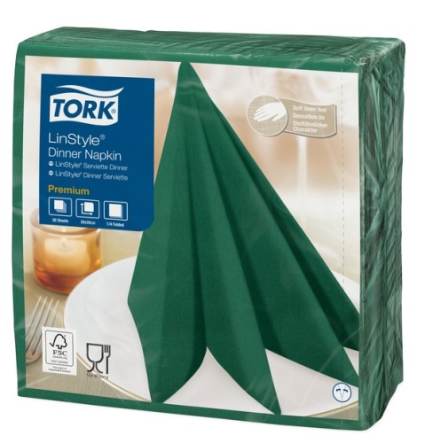 Tork Linstyle® Dinnerserviette Piniengrün Premium Piniengrün