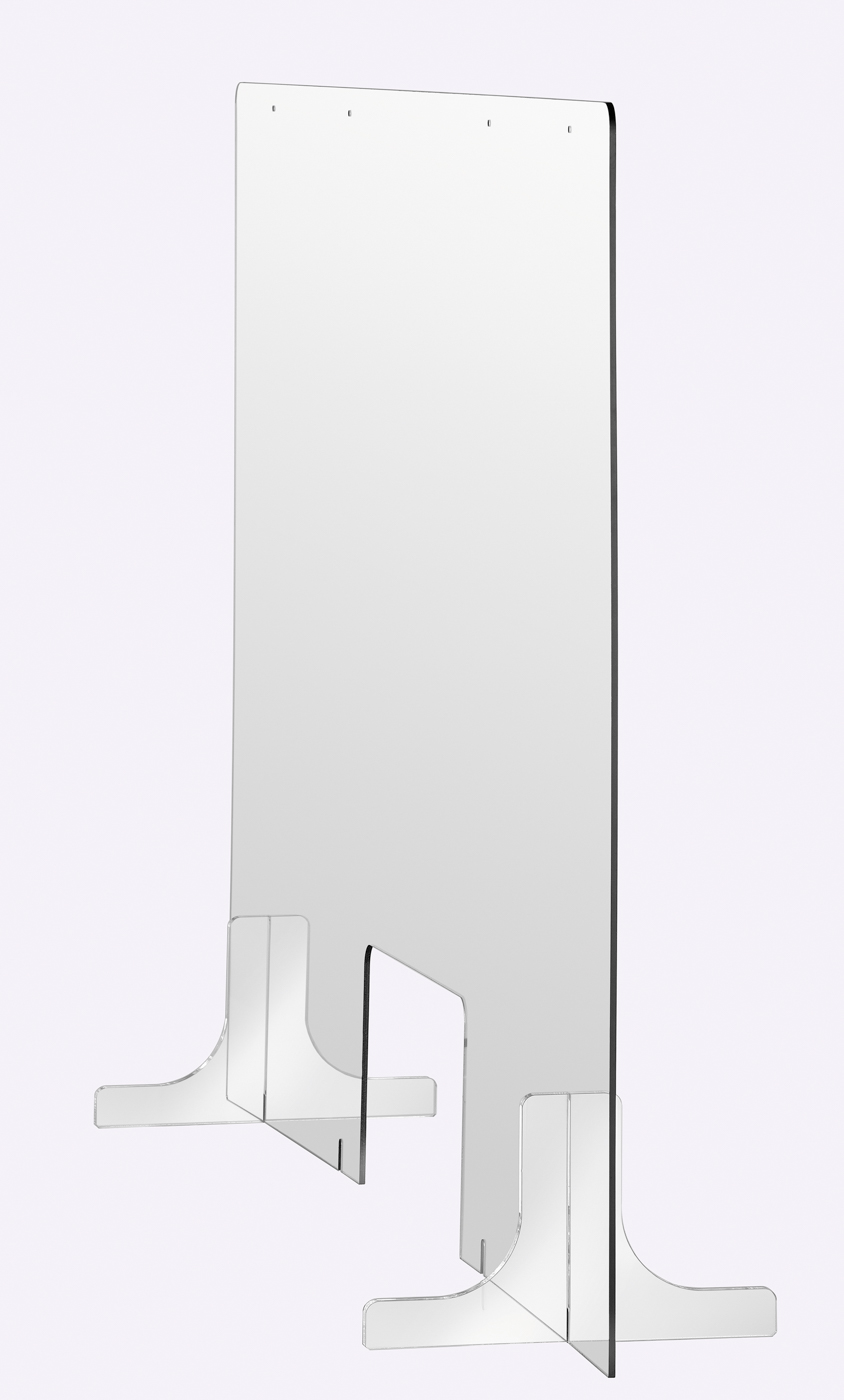 Bartscher Hygieneschutz 1500PGLD | MaßeDurchreiche: B 400 x H 200 mm | Maße: 150 x 30 x90,0 cm. Gewicht: 6,6 kg