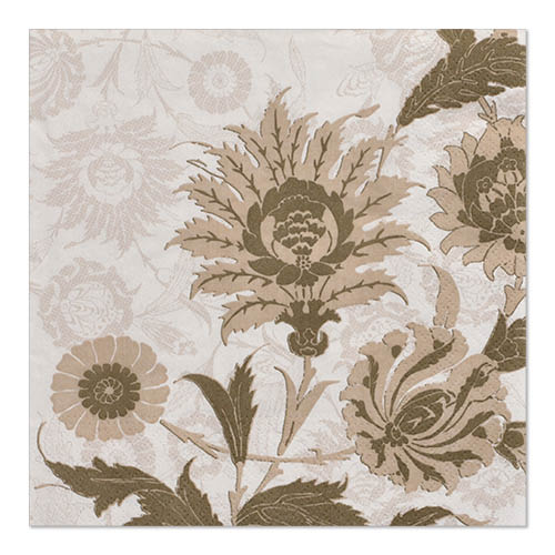 20 Servietten, 3-lagig 1/4-Falz 33 cm x 33 cm "Natural Flowers" von PAPSTAR