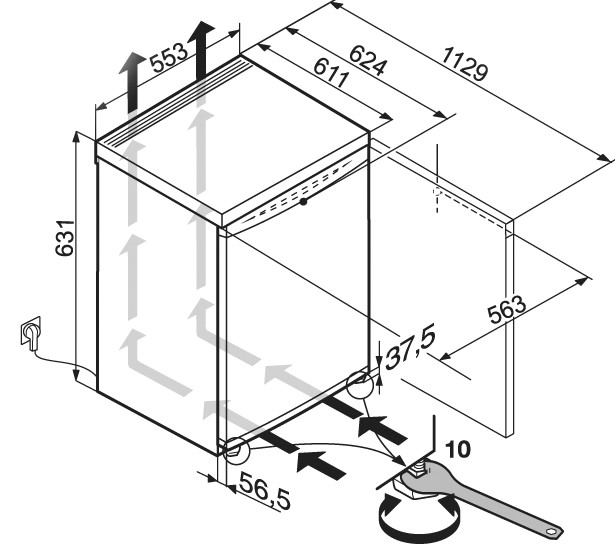 Nordcap Rückstellprobenschrank RGS 120, für verschließbare Rückstellproben-Dosen, steckerfertig mit statische Kühlung.