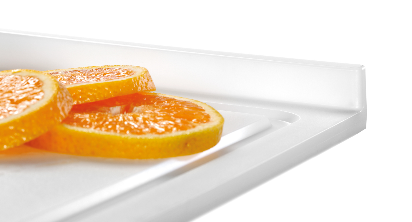 Bartscher Schneidbrett 48x37 W-RK |Plattenstärke: 10 mm | Maße: 48 x 37,5 x 4,5 cm.Gewicht: 1,7 kg