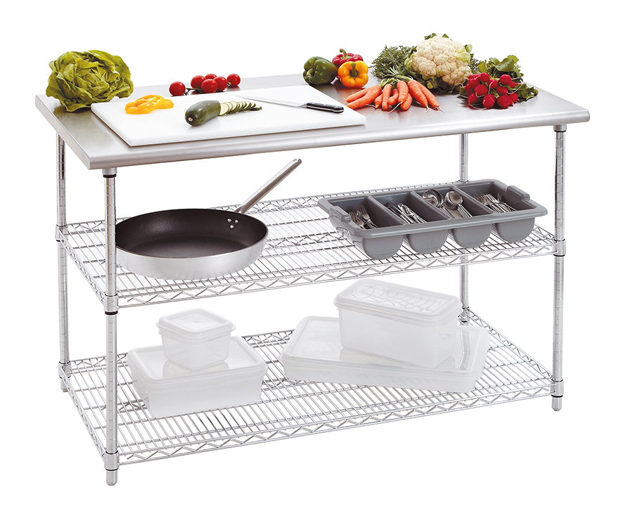 Bartscher Arbeitstisch 690, B1300, 2 ZB |Höhenverstellbar bis: 900 mm | Maße: 130 x 69 x90,0 cm. Gewicht: 24,6 kg