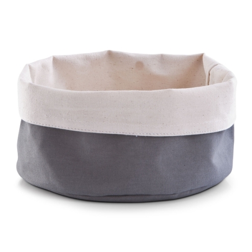 Zeller Brotbeutel, rund, Baumwolle, anthrazit/créme Durchmesser 20 x 12  cm