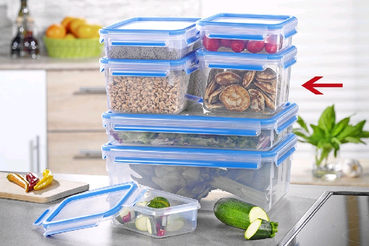 Emsa CLIP & CLOSE Frischhaltedose 1,75L Maße: 16,7 x 16,7 x 11 cm Material: Kunststoff, mit Soft-Touch-Clips