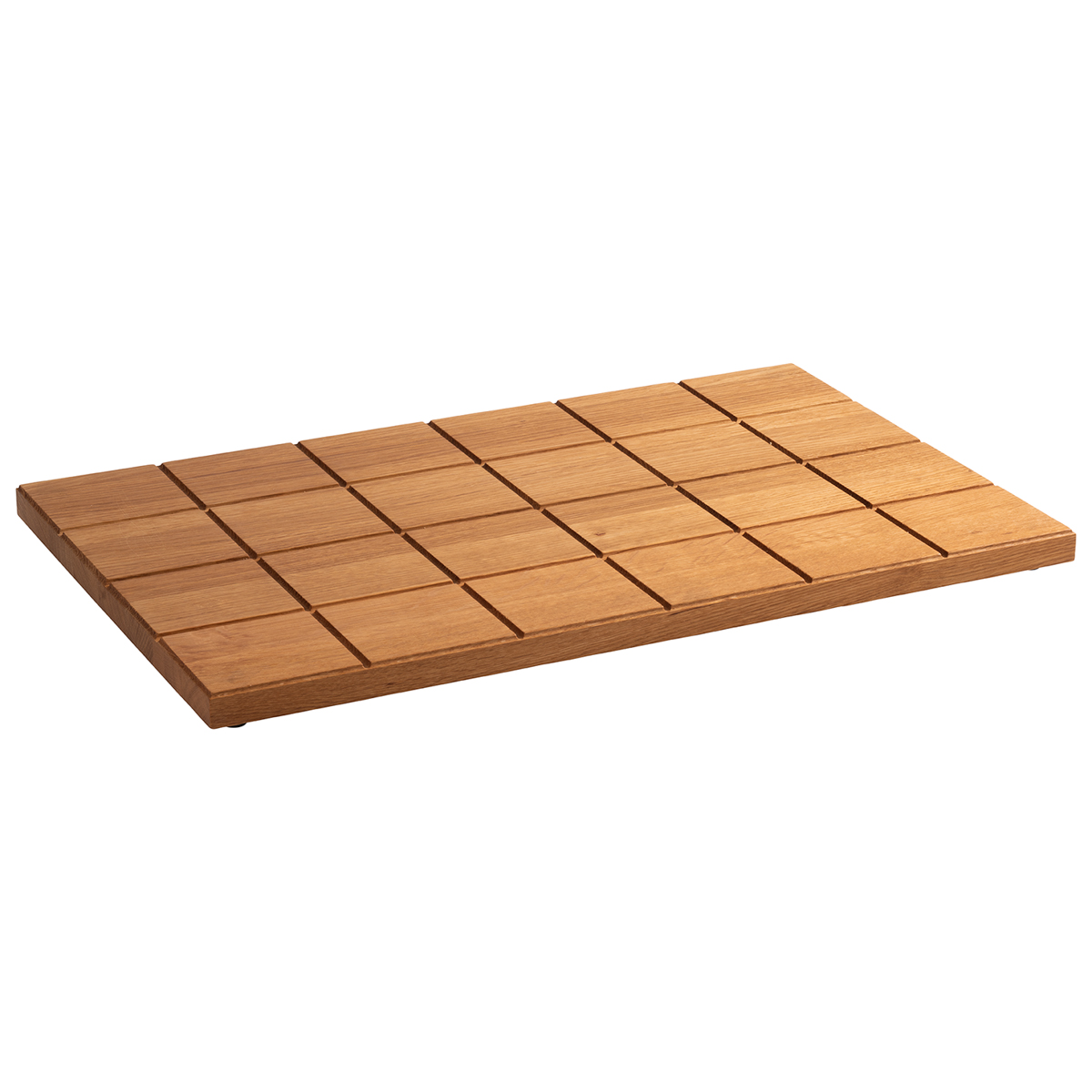 GN 1/1 Buffetbrett -SQUARE-, 53 x 32,5 cm, H: 2,5 cm, Eichenholz, geölt, mit Antirutsch-Füßchen