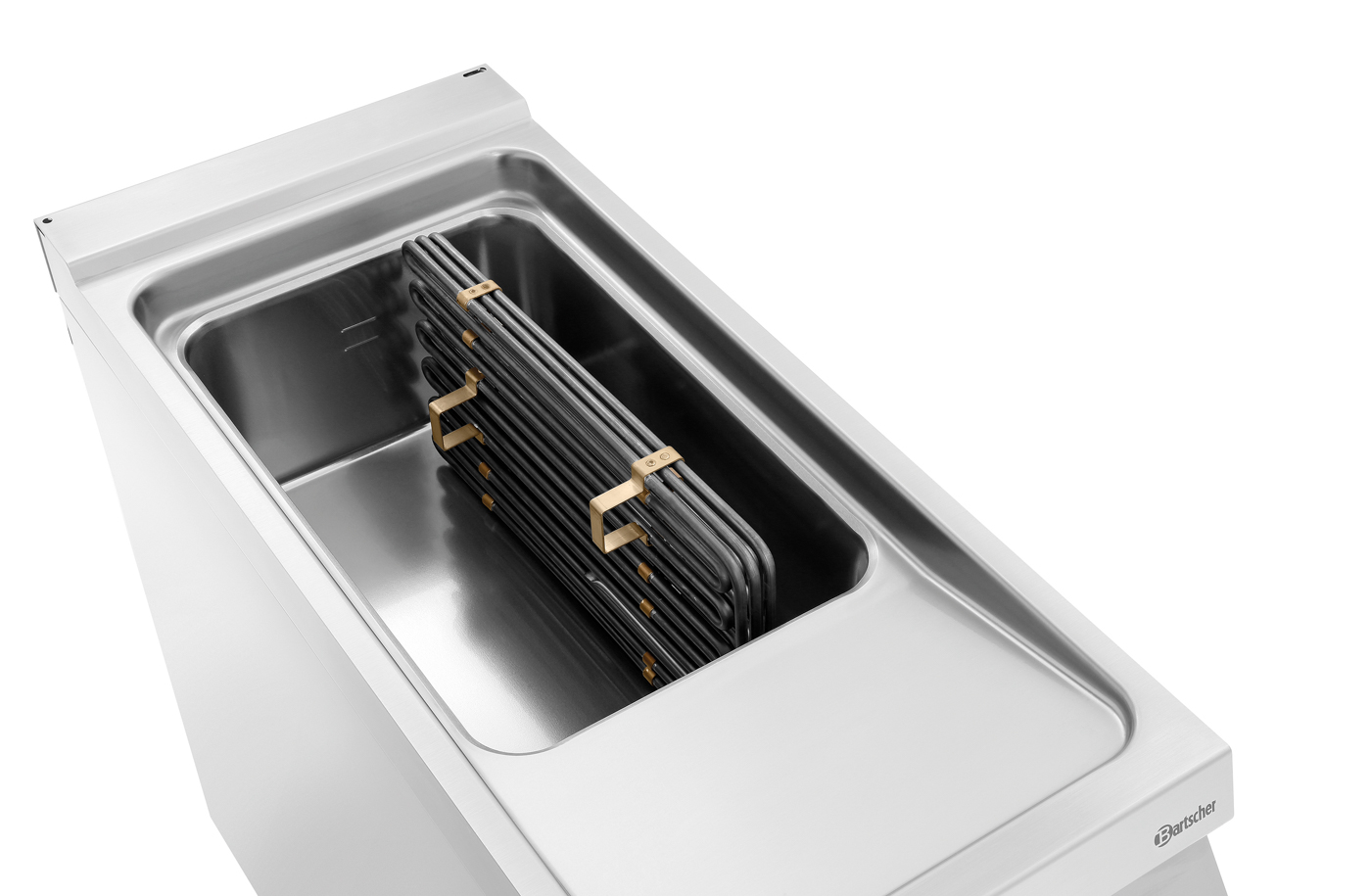 Bartscher Elektro-Standfritteuse | Unterbau-Art:Flügeltür | Maße: 40 x 90 x 90,0 cm. Gewicht: 54,8kg